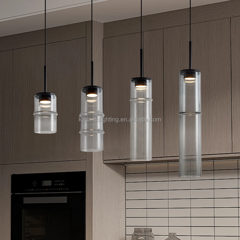Modern Nordic Design Glass Bamboo Forest Chandelier Iron Hanging Pendant Light Room Hotel Small Size Easy Project Installation