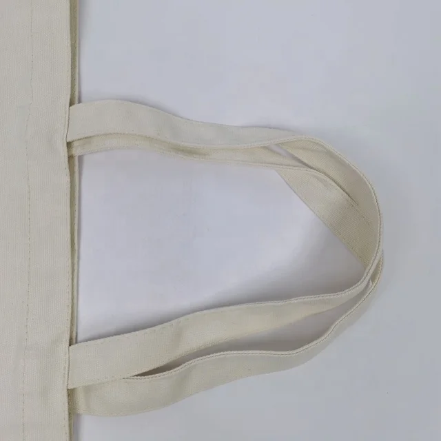 Cotton Canvas Shopping Tote Bag Canvas With Zipper Cotton Image Printed Bag White Fabric Tote Bags Blank Canvas
