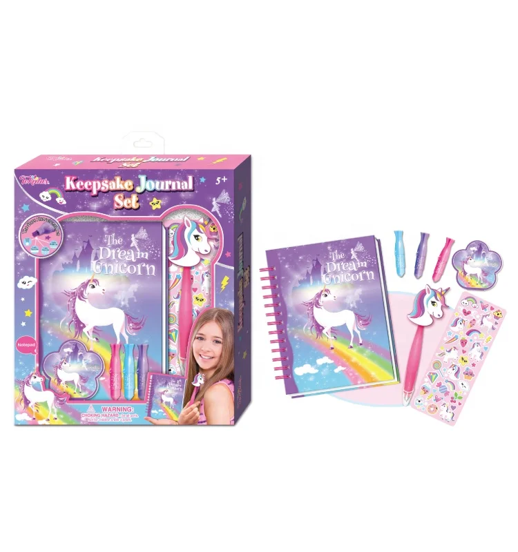 kids hot-selling diary gift set toys Children popular secret password notebook gift set School children journal book gift set