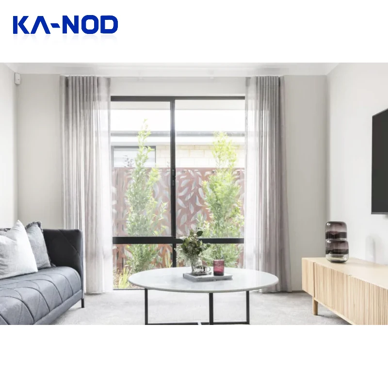 Residential Project Aluminum windows doors thermal break Low E Glass steel window design for sliding window