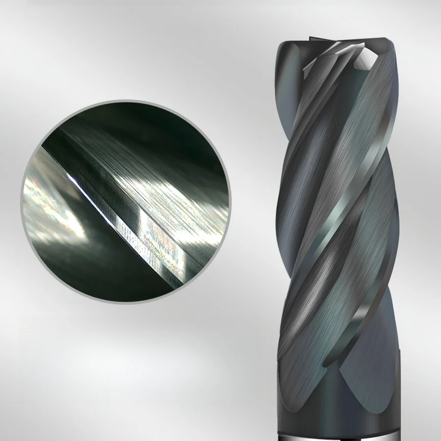 Manufacturer Wholesale American System ANSI Corner Radius Milling Cutter Solid Carbide Tungsten Flat End Mill