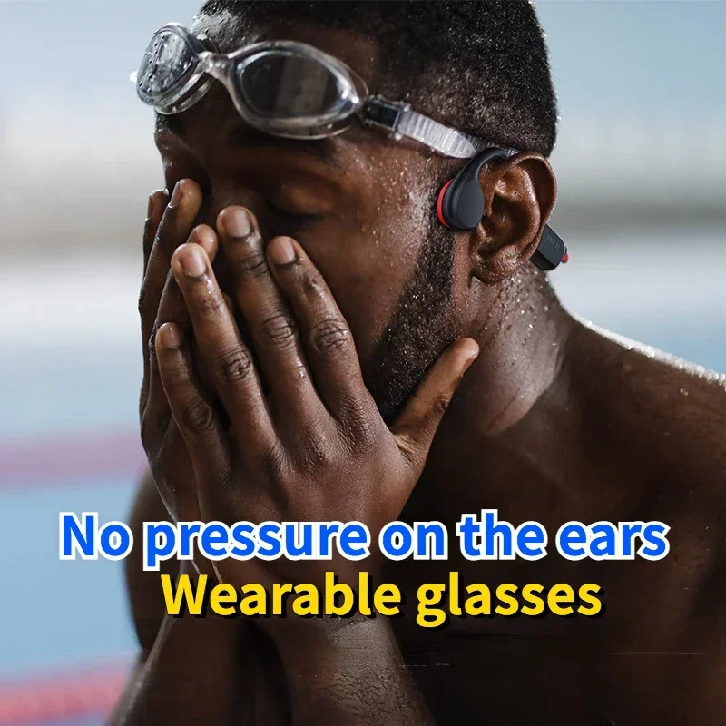 New Bone Conduction Wireless Bluetooth Swimming Headset IPX8 Professional Waterproof Headphones