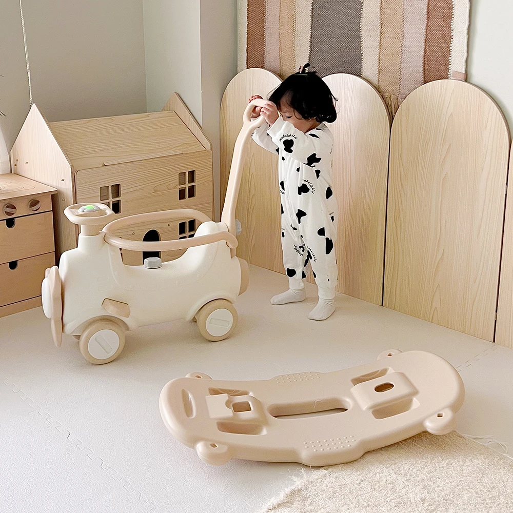 MIGO Bear New Customizable Children Toy Vehicle Chair Unpowered 3 In 1 Cheap Baby Kids Rocking Horse Ride On Toy Animals Cars