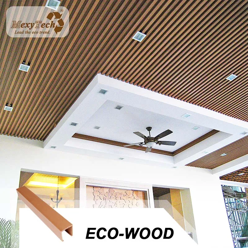 Modern indoor house roof Wood Plastic Composite Ceiling Design