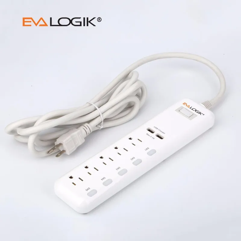 Office Travel Desktop Laptop Z-Wave Plus Smart Plug Power Strip Surge Protector Multiple Outlets Heavy Duty Extension Cord