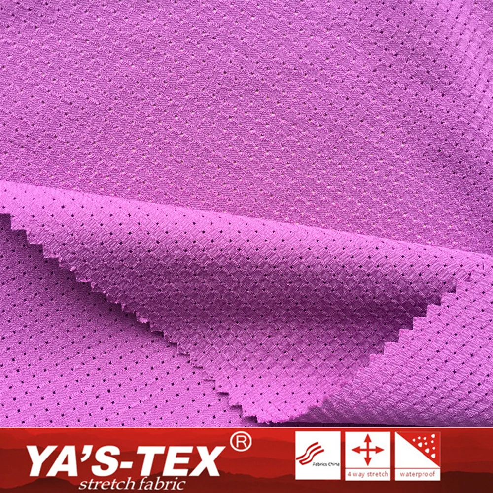 100% Polyester T400 Perforated DWR Waterproof Fabric For Clothes