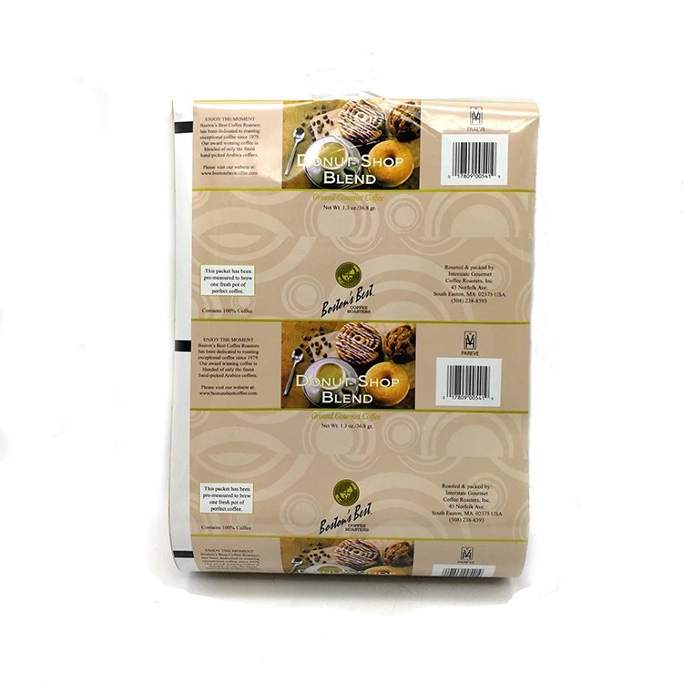 Custom Metalized Packing Sachet Film Roll Laminating Glossy Laminating Plastic Film In Rolls