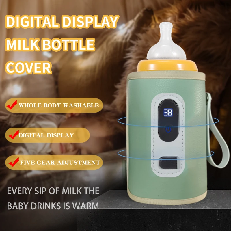 USB Milk Water Warmer Travel Stroller Insulated Bag Baby Nursing Bottle Heater Newborn Portable Bottle Feeding Warmers
