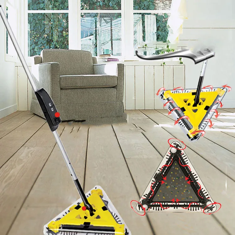 Wholesale High Quality Good Product 360 degree triangle no bending household electric home cleaning sweeper