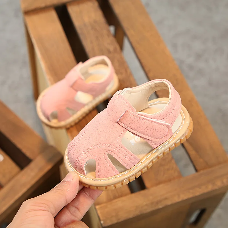 
Summer Baby Boy Sandals Infant Newborn Baby Sandals Girl Anti-slip Sole Crib Shoes Breathable Beach Sneakers 0-18M Sandals 