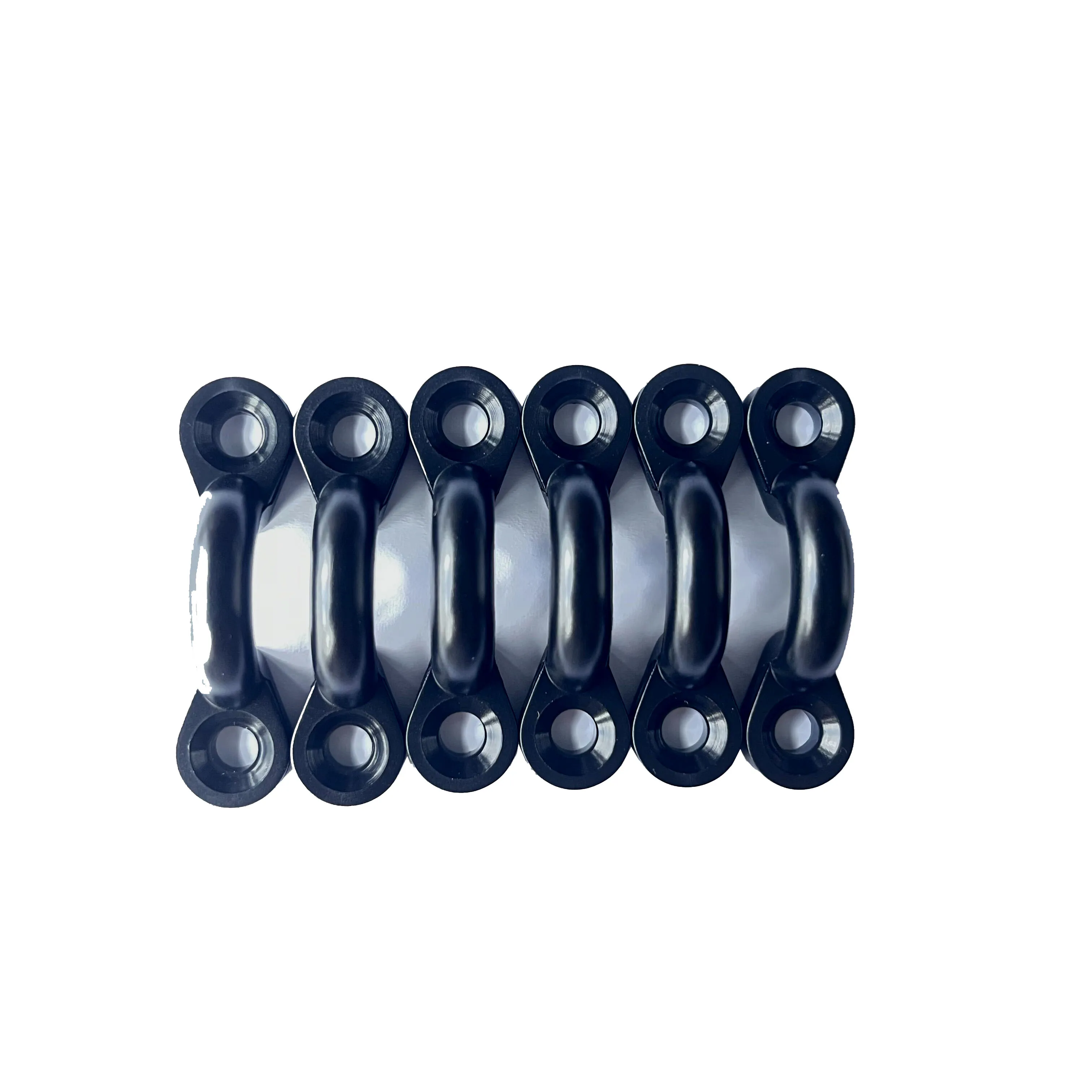 Pack of 6 Pad Eye, Tie Down, Kayak Deck Loops, Nylon Bungee Deck Loop with Scrws and Nuts