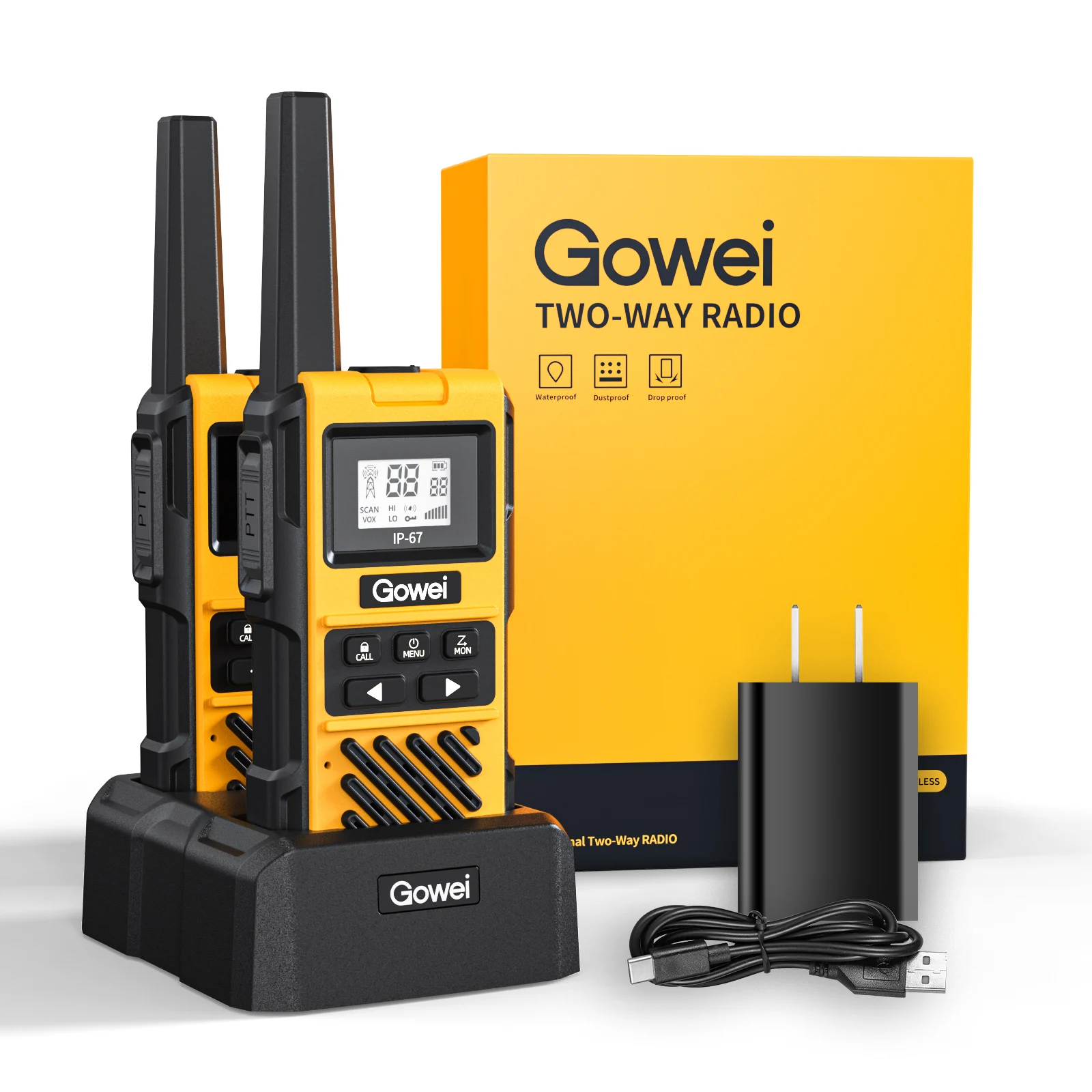 G1PRO Adult Handheld Radio Two-way Radio IP67 Waterproof Walkie Talkie UHF Radio