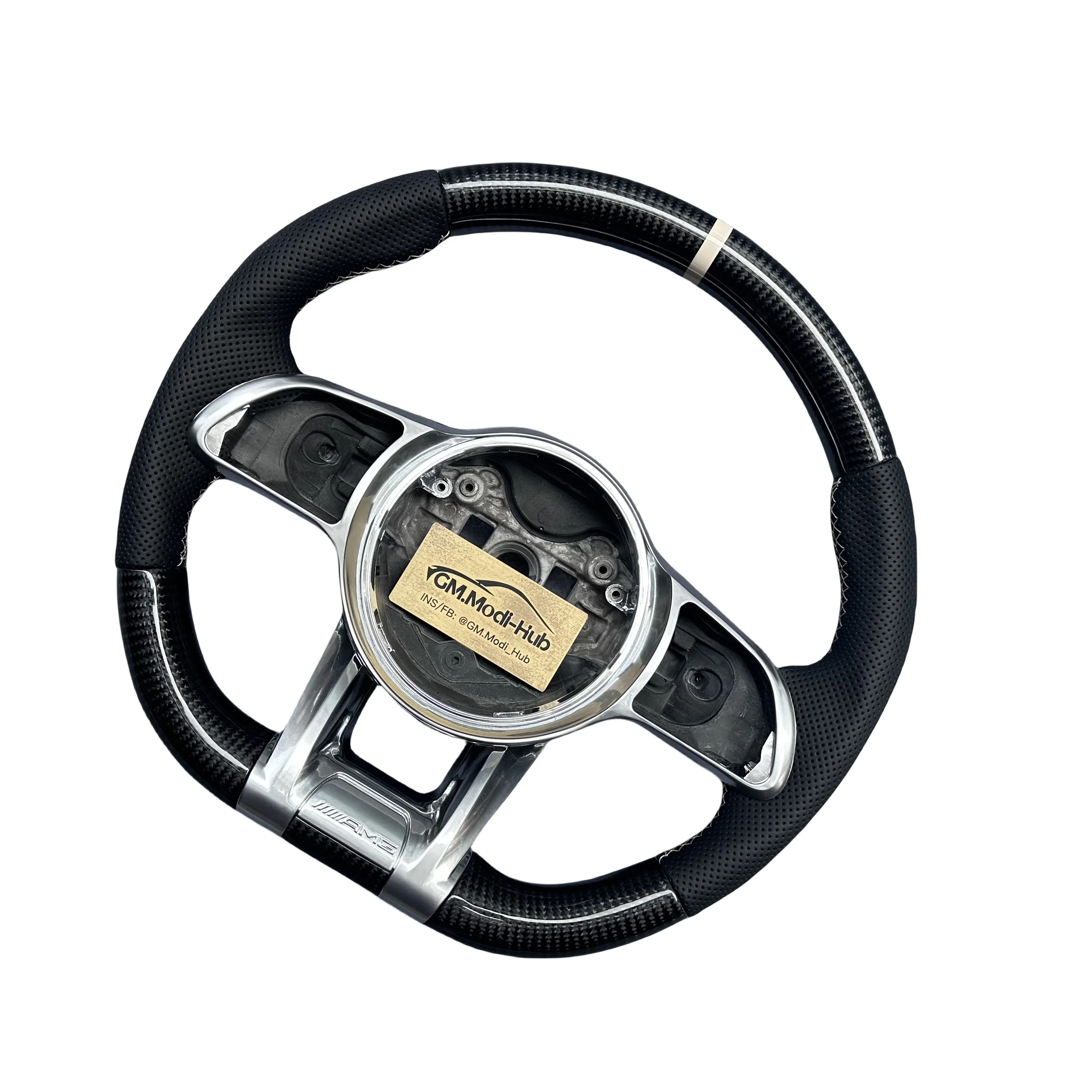 GM.Modi-Hub Factory Direct Carbon Fiber Steering Wheel For Mercedes-Benz W205 C63 G63 AMG GT