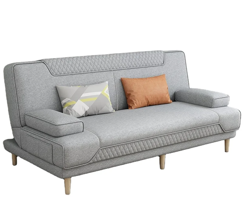 Компактный диван-кровать с 2 поясничными подушками, для гостиной, квартиры