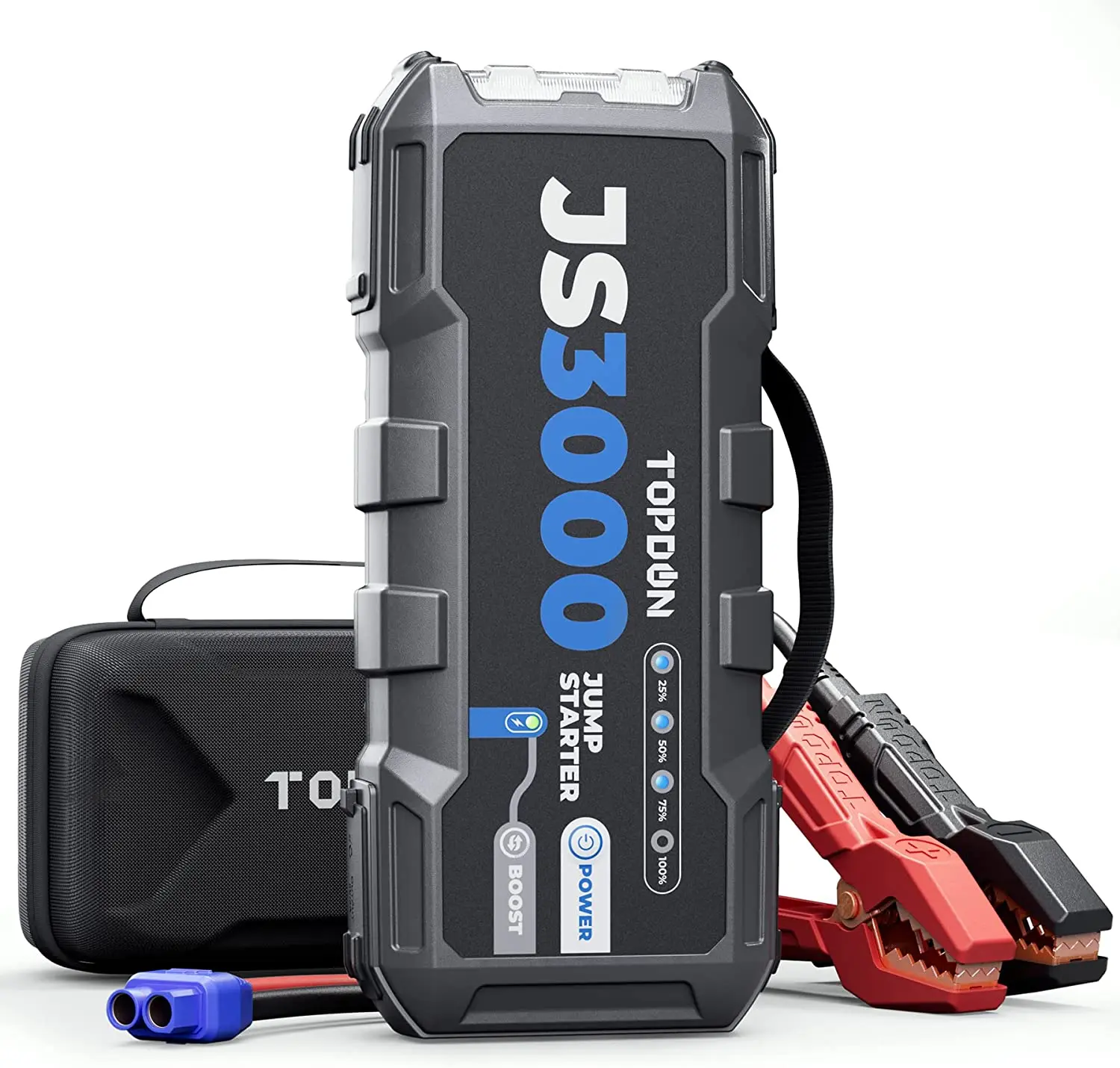 TOPDON 3000A 9L Gas 7L Diesel Jamp Car Strong Buster Booster Portable Car Battery Charger Booster Jump Starter 22000Mah