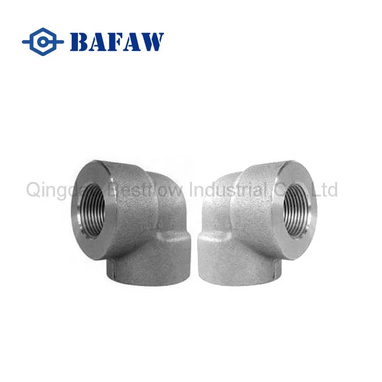 A105 Black Carbon Steel Threaded Forged Pipe Fittings