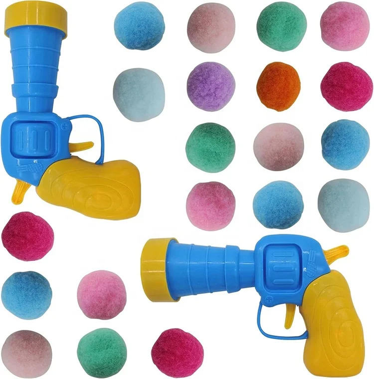 Wholesale Cat Plush Ball Launcher With Plush Ball Set Indoor Cat Toy Self-amusement Toy Gun Cat Interactive Pet Toy