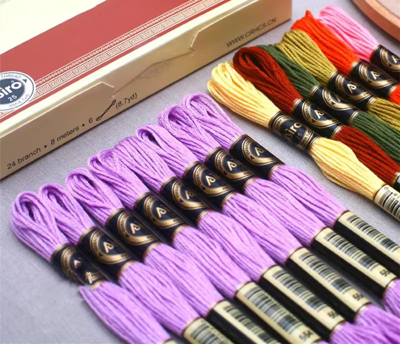 DIY Embroderie 447 Colors 8m Handmade Cross Stitch Cotton Embroidery Sewing Threads