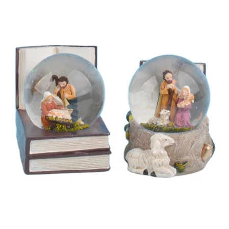 Baby Jesus Nativity Water Ball Religious Ornaments Polyresin Snowglobe