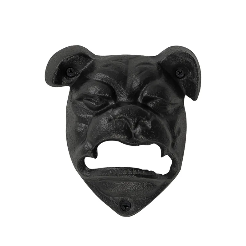 2022 Newest bear head bottle opener cast iron animal wall wine opener pig head wall hanging beer bottle opener