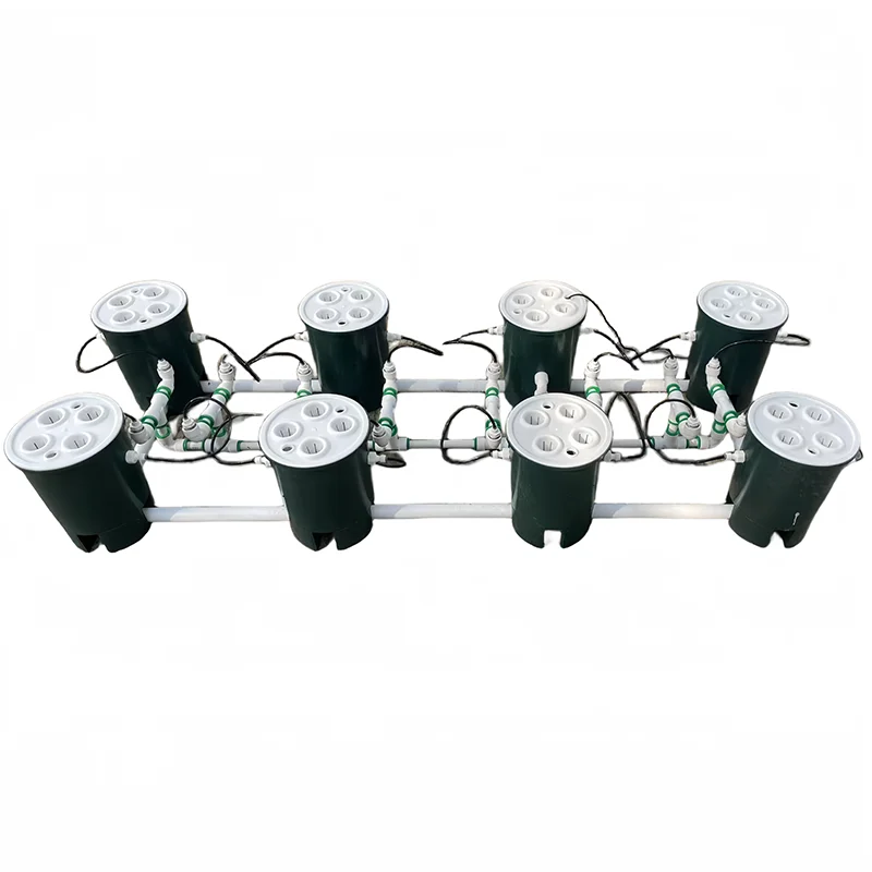 DWC 8 Buckets Recirculating Hydroponic System air Pump and Cycle Container