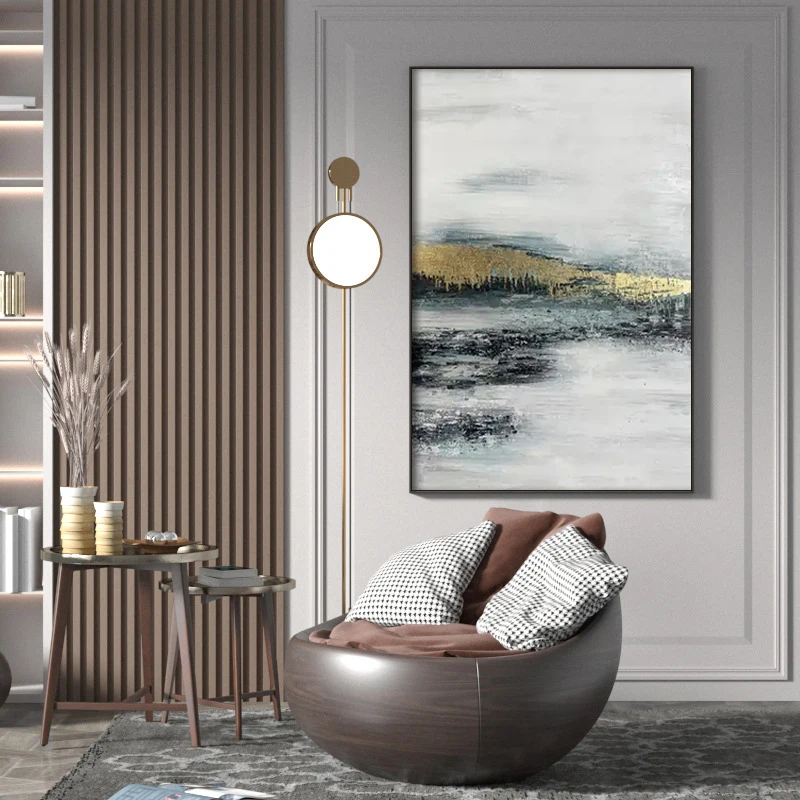 Home Decor Large 3D Hand Paintings Abstract Canvas Wall Art Gold Foil Oil Painting Hand Painted Textured Art