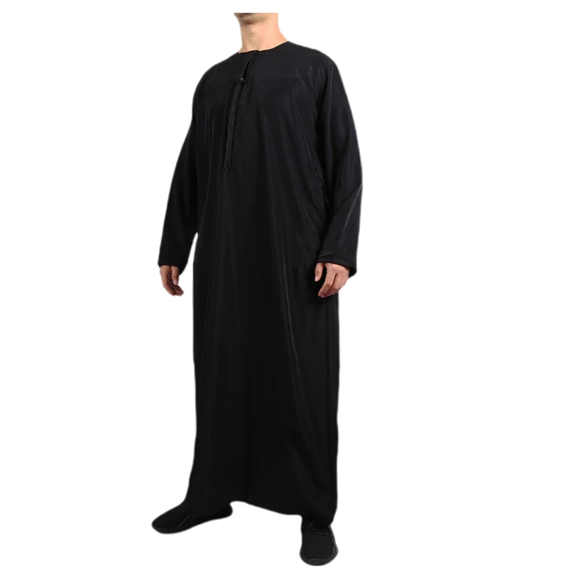 Hot Muslim Oman style Men Cotton Sleeve  Clothing Indonesia Muslim Thobes