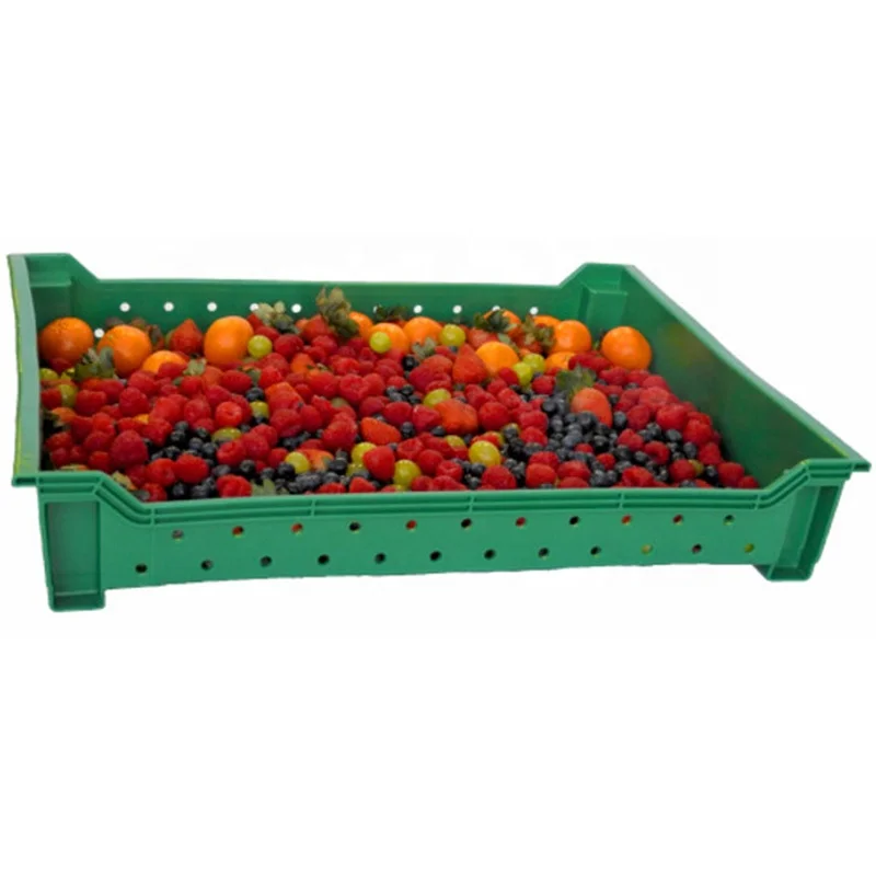 Hot selling Ventilated Stacking Storage IQF plastic Berry tray for blueberry raspberries harvesting