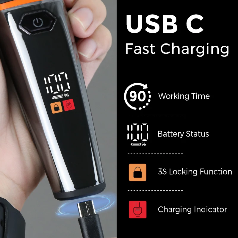 Rechargeable Electric Cordless hair Trimmer Adjustable Facial Cordless Mens Beard Trimmer for men