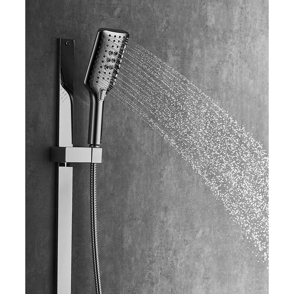 HL1717T  brass big thermostatic shower set rain shower and faucet bath shower mixer  set for bathroom