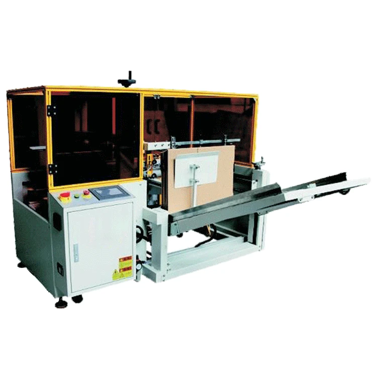 Automatic carton forming Tyre Zipper Device Automatic Packing Machine Case Bags Wood Key Pouch Apparel Training Medical