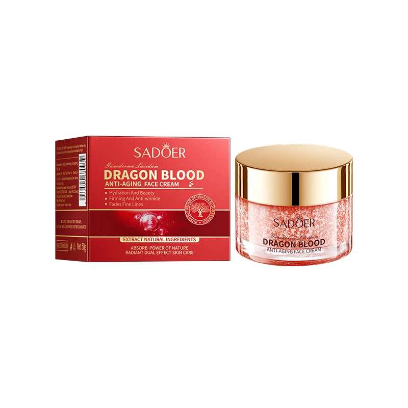 OEM SADOER Private Label Hydrating and moisturizing Reishi Dragon Blood Anti Wrinkle Facial Cream