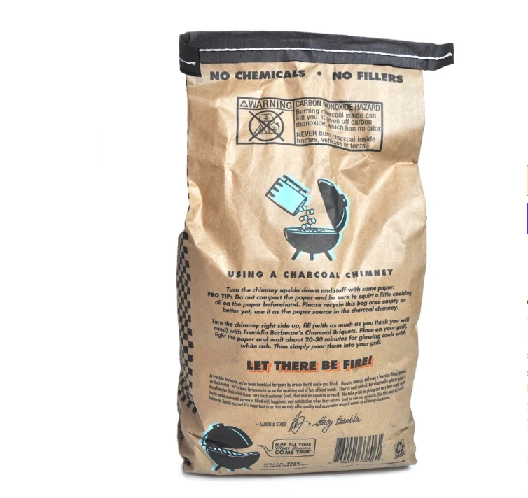 4kg 5kg 11lbs Pounds Kraft Paper Bag For Charcoal Hardwood Lump Charcoal Paper Bag Coal Briquettes Packaging Bag Buy Kraft Paper
