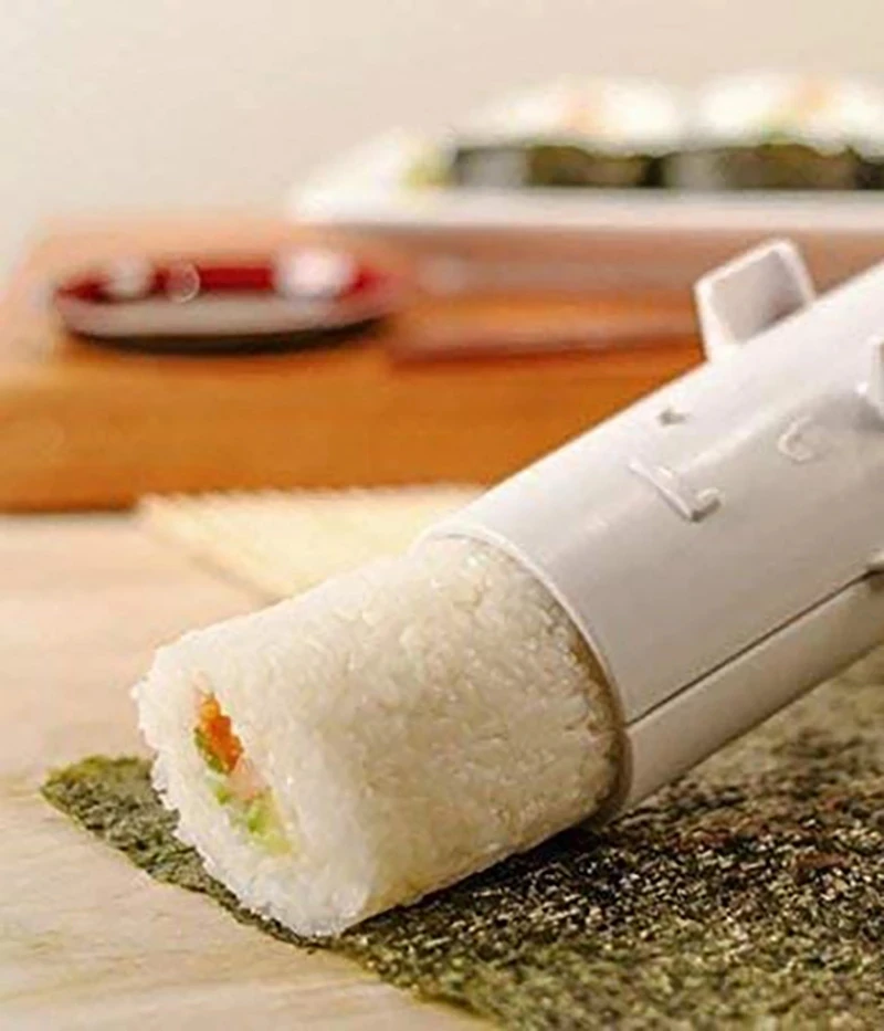 Free Shipping Kitchen Gadgets Quick Sushi Maker Roller Rice Mold Bazooka Vegetable Meat Rolling Tool DIY Sushi Making Machine