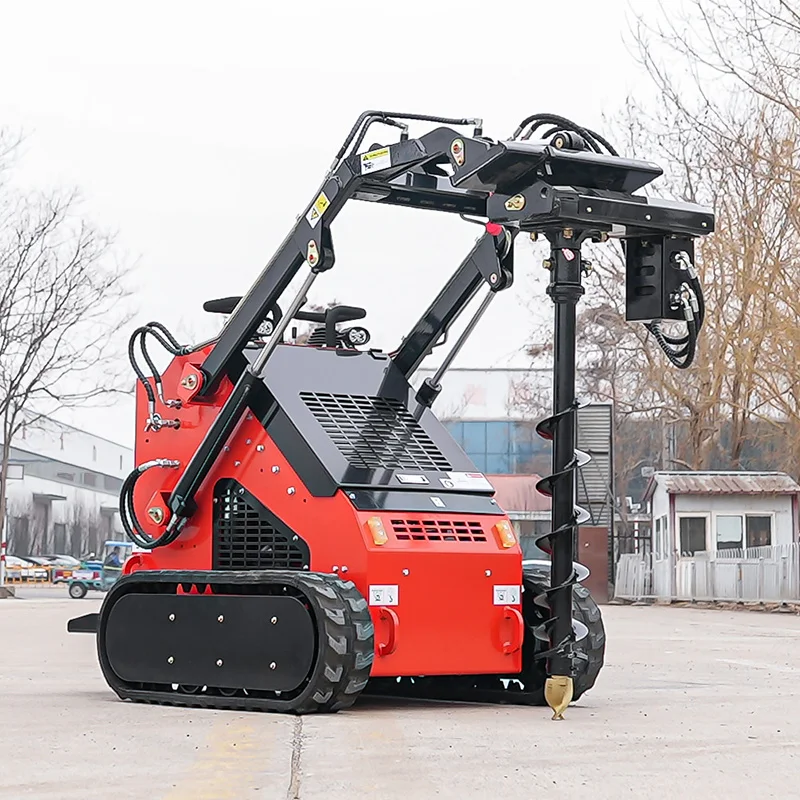 Free Shipping Hot Cheap Mini Loader for Sale Diesel Tracked Mini Skid Steer Loader with 4 in 1 Wheel mini Loader suppliers