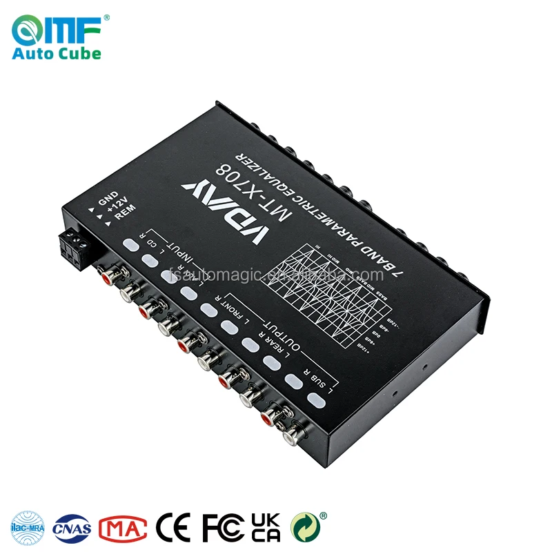 EQ7 High End Quality Adjustable Car Audio 7 Bands Equalizer With Voltage Display Graphic Display Equalizer