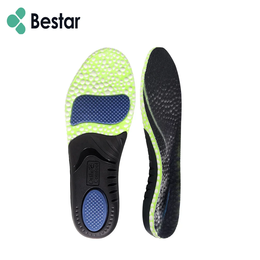 Bestar Popcorn Orthopedic insoles TPU Arch Support Gel orthotic insoles Anti-Fatigue Relieve Flat Feet