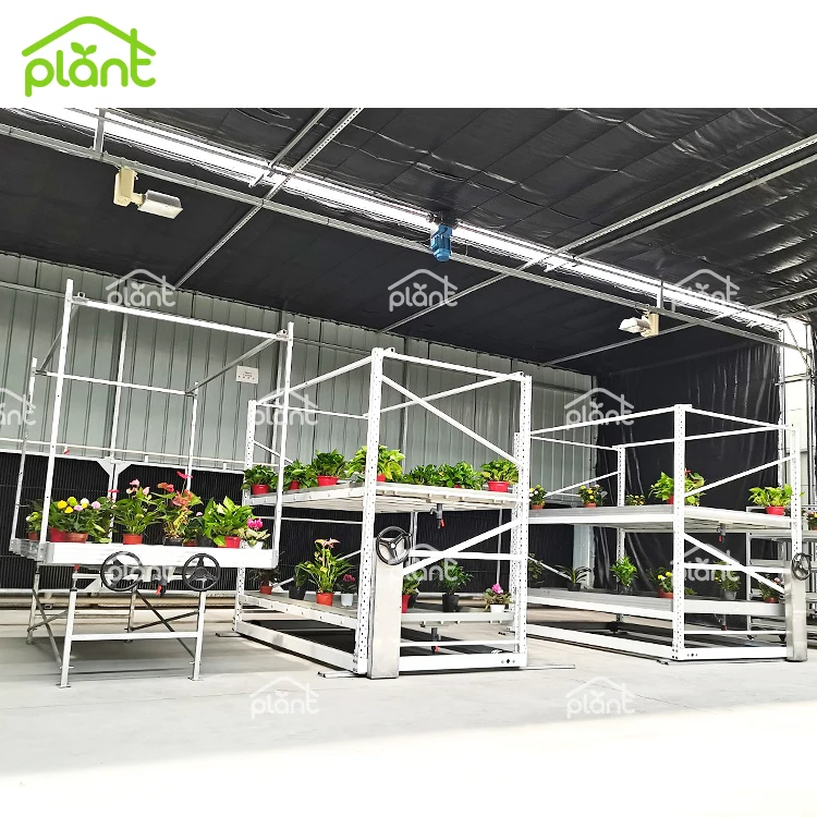 Commercial  New Type Metal Display Shelf and Rack Mobile Vertical Rolling Grow Rack