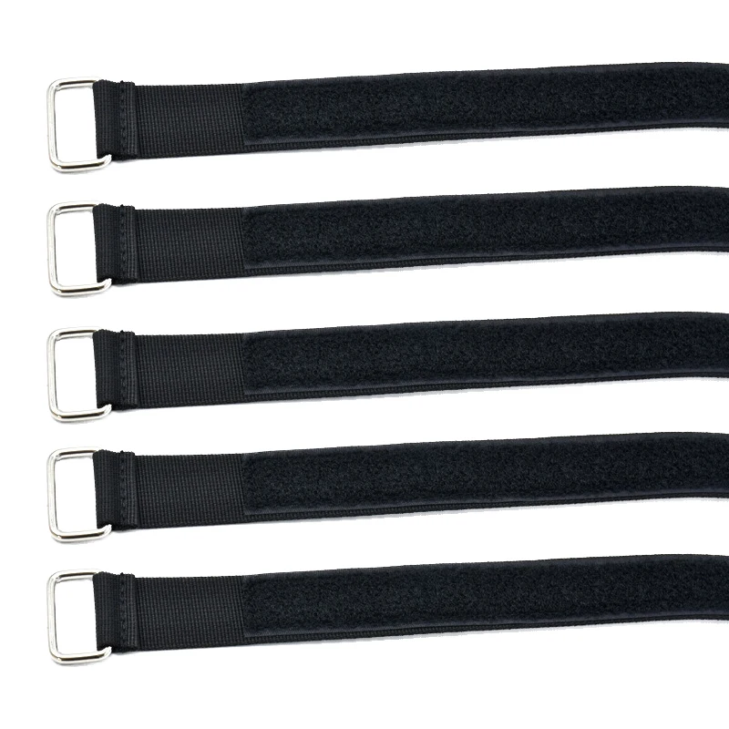 Black Adjustable Self Adhesive versatile Cable Straps Battery Strap Hook And Loop Silicone Cable Tie