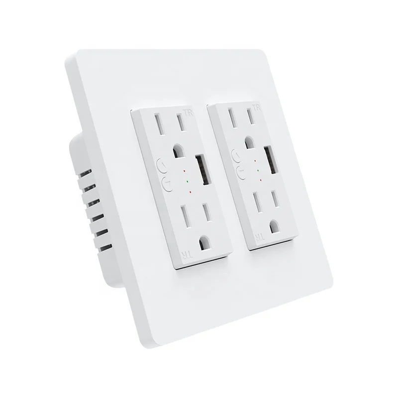 US style home USB charger wall socket smart wi fi wall socket with usb WiFi smart wall socket