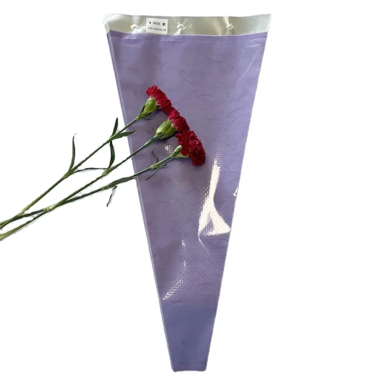 Wholesale low price customized opp plastic transparent bouquet packaging sleeves