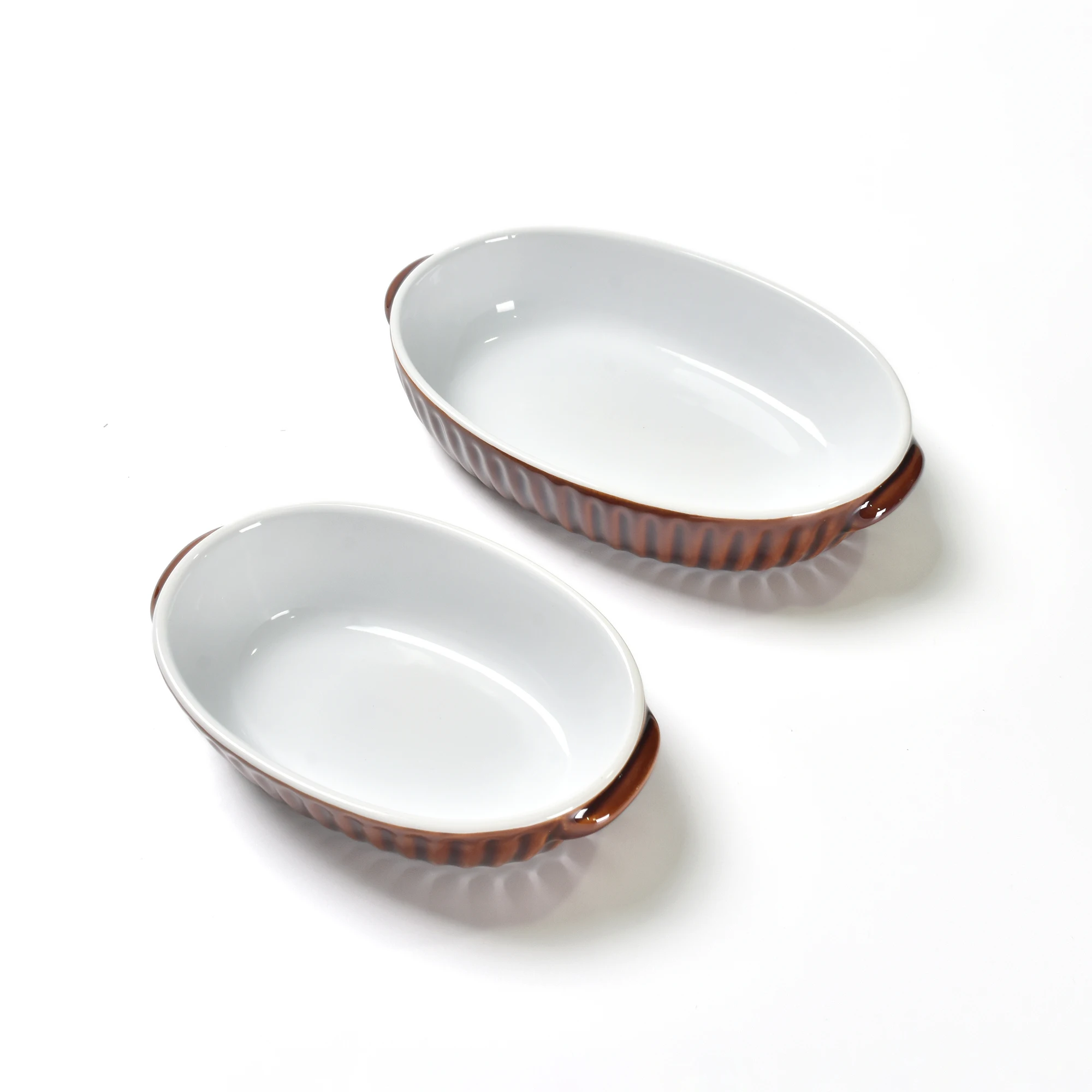 Hand Painted Microwave Safe Tableware Dishes and Plates Large Ceramic Customized Modern Oval Decorative Plate