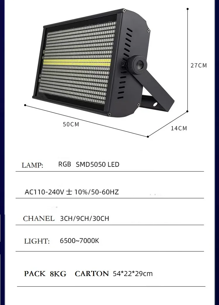 1000 Вт dmx контроллер Синий Янтарный Белый цвет rgb светодиодный стробоскоп для сценического паба