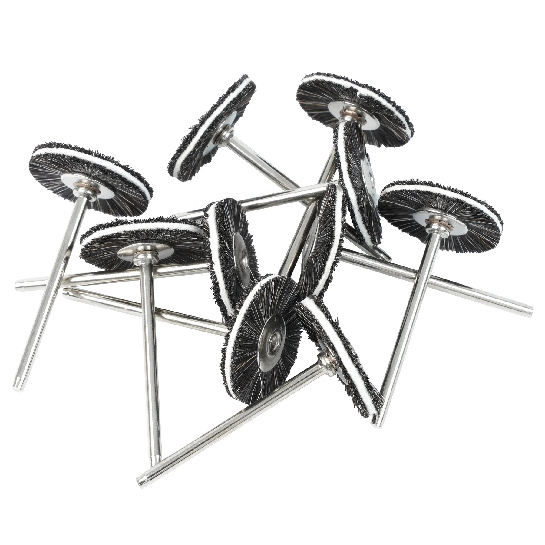 Dental Tools Lab Polishing Brush Chamois Grey White Soft Goat Hair Rotary Low Speed HP Shank 2.35mm Dentist