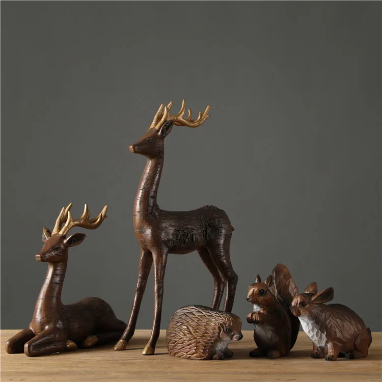 Wholesale Nordic Suit Home Decoration Accessories Resin Animal Sculptural Tabletop Statue Nordic Ornaments Home Decor