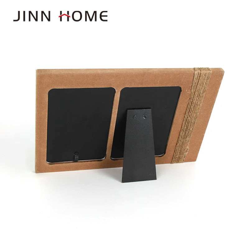 Shabby Chic Home Decor 2pcs A3 Collage Table Display Wooden Photo Wedding Family Gifts Decoration Twine Metal Feather Decor