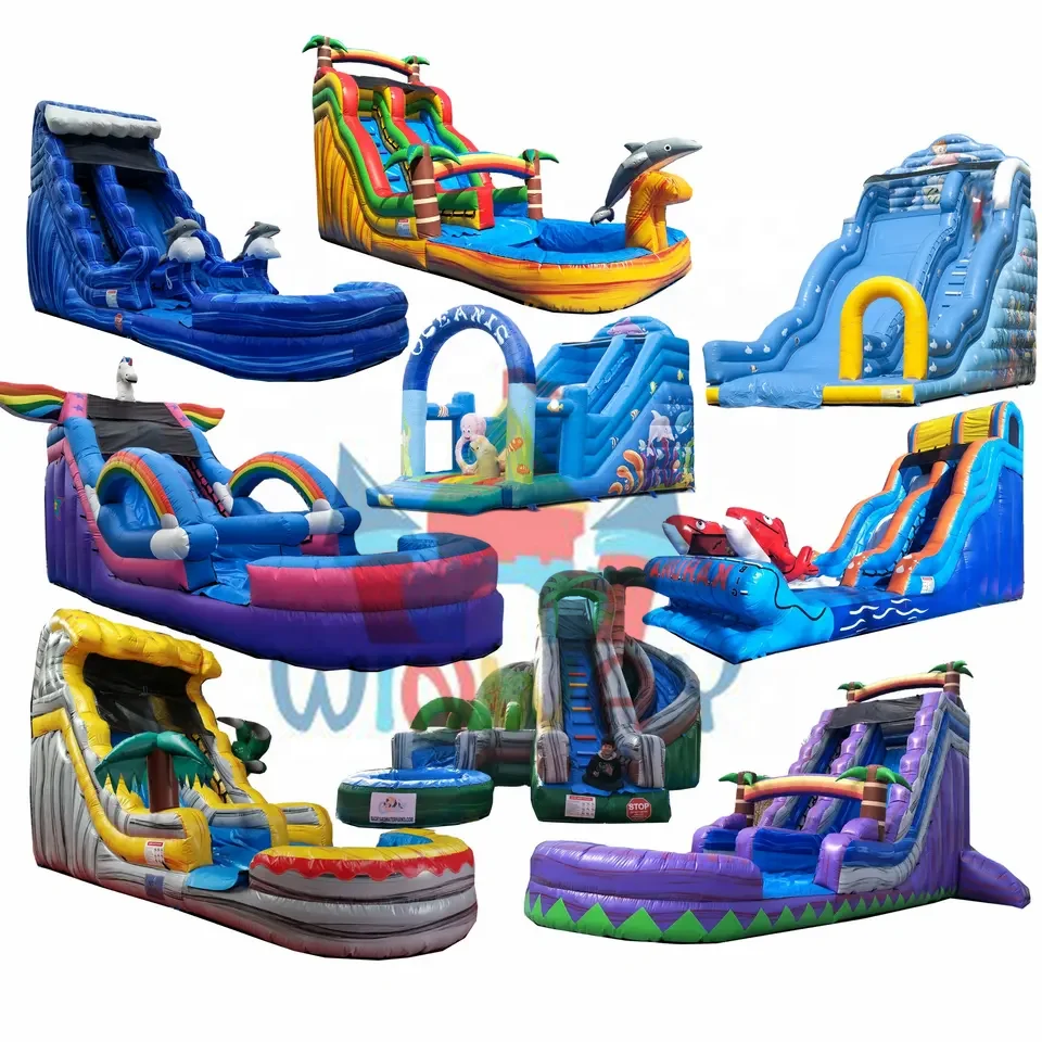 18FT Tall commercial inflatable water slide Inflatable Slide Ocean slide inflatable bouncer