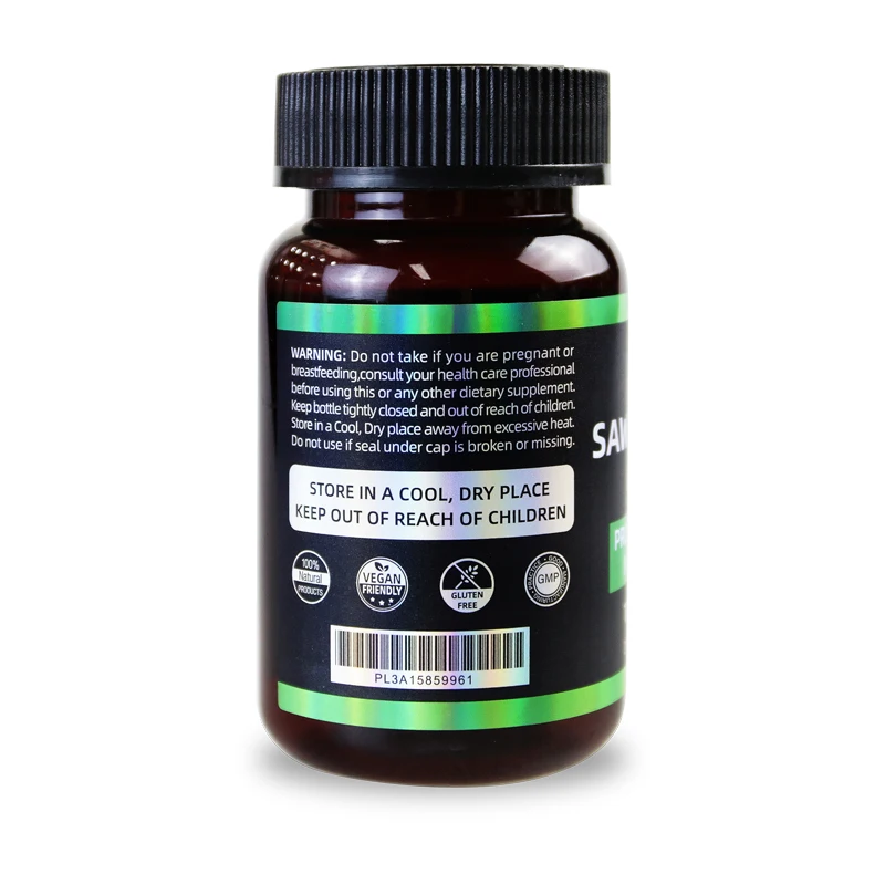 Dietary Supplement Hair Growth Saw Palmetto Capsules Potent Prostate Supplements For Men