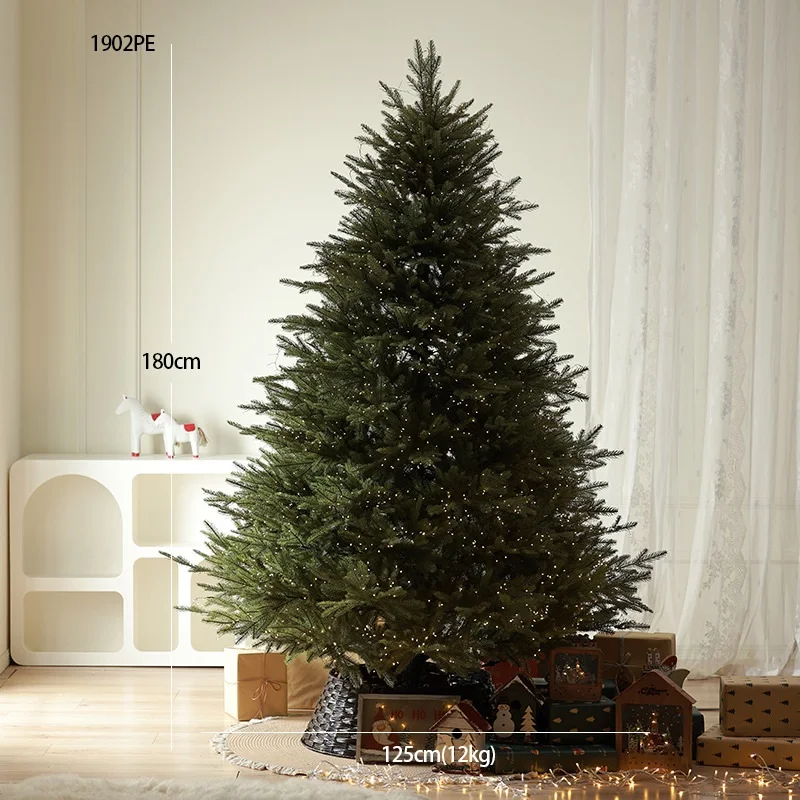 Programmable Light PVC PE  Mixed Prelit Artificial Led Christmas Tree On Sale