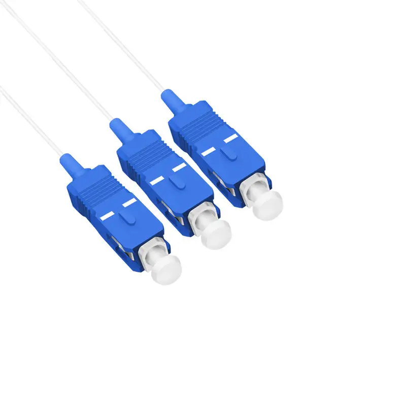 FTTH Optical PLC Splitter 1*8 Fiber Optic Splitter Mini Type Single Mode Steel Tube  with APC Connector